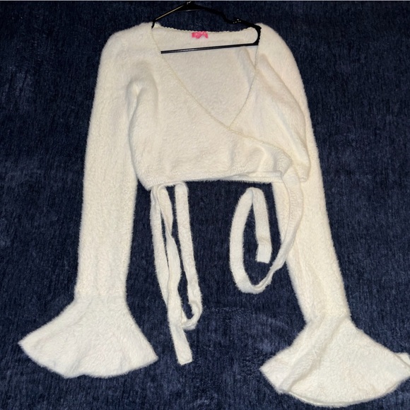 (LIKE NEW) Dolls Kill- Eternal Wrap Top in white - Picture 5 of 6